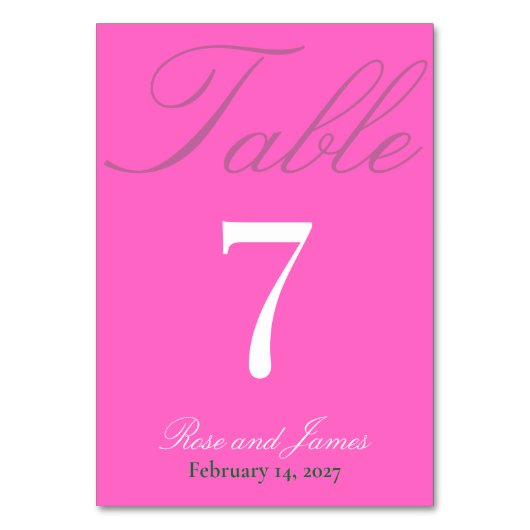 Vivid Pink Y2K Gothic Wedding Kaart (Voorkant)