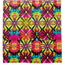 Vivid Pop Art Douchegordijn – Vetgedrukte kleuren