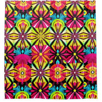 Vivid Pop Art Douchegordijn – Vetgedrukte kleuren