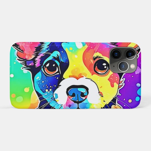 Vivid Puppy Vibes Art Design Case-Mate iPhone Case (Achterkant (horizontaal))