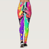 Vivid Puppy Vibes Art Design Leggings (Achterkant)