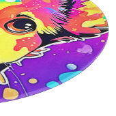 Vivid Puppy Vibes Art Design Snijplank (Hoek)
