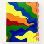 Vivid Rainbow Energy – Bold Abstract Print" Notitieboek (Achterkant)