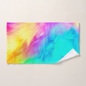 Vivid Rainbow Fluffy Fur Texture-75201 Bad Handdoek (Handdoek)