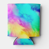 Vivid Rainbow Fluffy Fur Texture-75201 Blikjeskoeler (Voorkant)