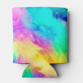 Vivid Rainbow Fluffy Fur Texture-75201 Blikjeskoeler (Achterkant)