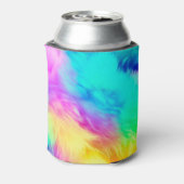 Vivid Rainbow Fluffy Fur Texture-75201 Blikjeskoeler (Blikje Achterkant)