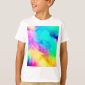 Vivid Rainbow Fluffy Fur Texture-75201 T-shirt (Voorkant)