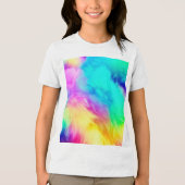 Vivid Rainbow Fluffy Fur Texture-75201 Tri-Blend Shirt (Voorkant)