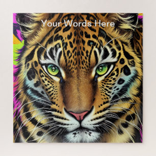 Vivid Rainbow Neon Psychedelische Natuur & Wildlif Legpuzzel