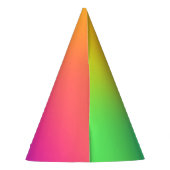 Vivid Rainbow Ombre Birthday Feesthoedjes (Achterkant)