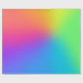 Vivid Rainbow Ombre Birthday Party Cadeaupapier (Vlak)