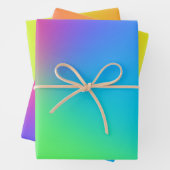 Vivid Rainbow Ombre Birthday Party Inpakpapier Vel (In situ)