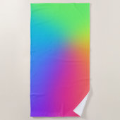 Vivid Rainbow Ombre Birthday Party Strandlaken (Voorkant)