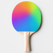 Vivid Rainbow Ombre Birthday Party Tafeltennisbatje (Achterkant)