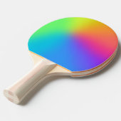 Vivid Rainbow Ombre Birthday Party Tafeltennisbatje (Voorkant Gekanteld)