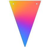 Vivid Rainbow Ombre Birthday Party Vlaggetjes (Tweede vlag)
