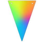 Vivid Rainbow Ombre Birthday Party Vlaggetjes (Eerste vlag)