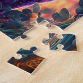 Vivid Rainbow Owl Art Puzzle Legpuzzel (Zijkant)