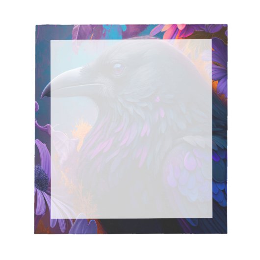 Vivid Rainbow Raven Art-laptop Notitieblok (Voorkant)