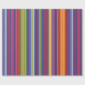 Vivid Rainbow Stripes Gift Wrap – vet en levendig Cadeaupapier (Vlak)