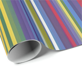 Vivid Rainbow Stripes Gift Wrap – vet en levendig Cadeaupapier