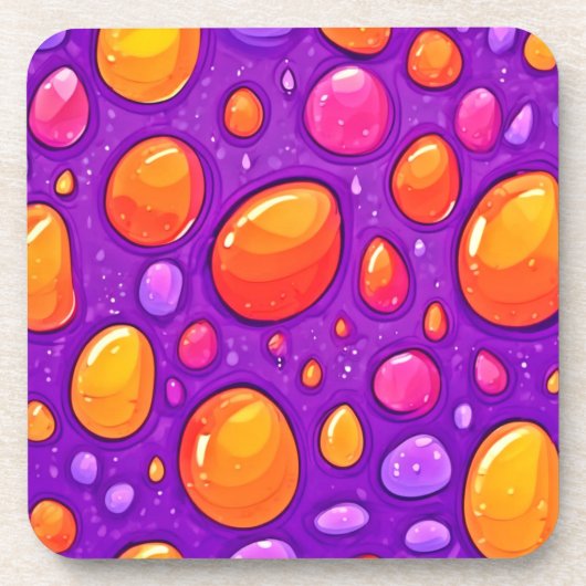 Vivid Raindrop Cartoon artwork Bier Onderzetter (Voorkant)