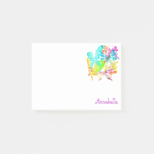 Vivid Realm of Rainbow Morpho Butterflies Post-it® Notes (Voorkant)