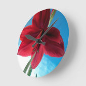 Vivid red Amaryllis Flower Ronde Klok (Hoek)