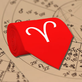 Vivid red - Aries Zodiac stropdas
