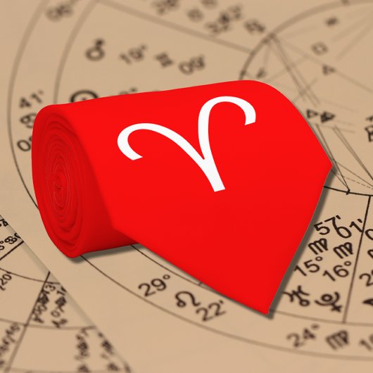 Vivid red - Aries Zodiac stropdas