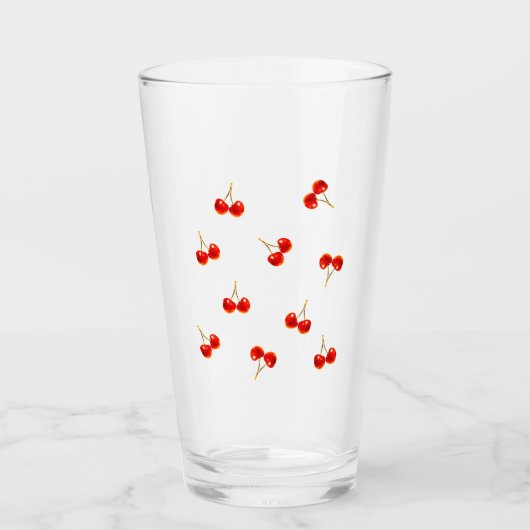 Vivid Red Cherry Glas (Voorkant)