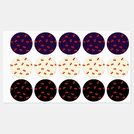Vivid Red Cherry Labels (Vel)
