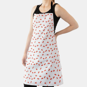 Vivid Red Cherry Pattern Schort