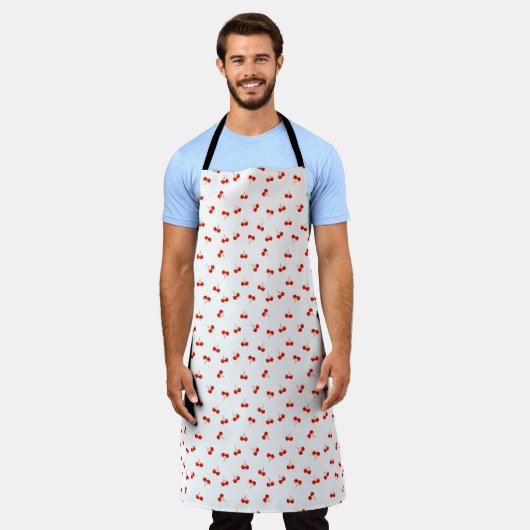 Vivid Red Cherry Pattern Schort (Gedragen)
