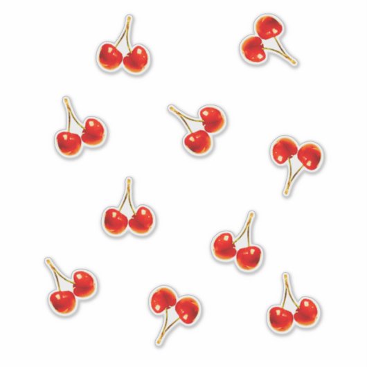 Vivid Red Cherry Sticker (Voorkant)