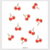Vivid Red Cherry Sticker (Vel)