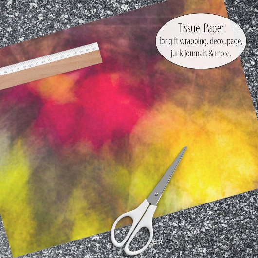 Vivid Red en Geel blaasblad in de herfst Abstract Tissuepapier