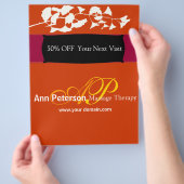 Vivid Red  Gingko Bold Monogram Flyer (Hand)