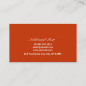 Vivid Red Ginkgo Bold Monogram Visitekaartje (Achterkant)