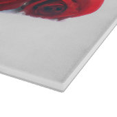 Vivid Red Roses Glass Cutting Board Snijplank (Hoek)