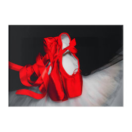 Vivid Red Shoes Acryl Muurkunst
