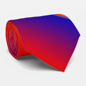 Vivid regenboogstreep, rood-geel-blauw Paars Stropdas (Opgerold)