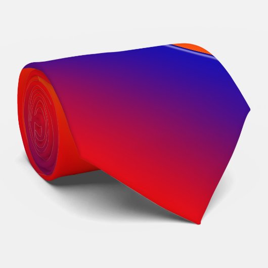 Vivid regenboogstreep, rood-geel-blauw Paars Stropdas (Opgerold)