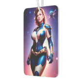 Vivid Retro 50's Vrouw Sci Fi Space Ranger Luchtverfrisser (Links)