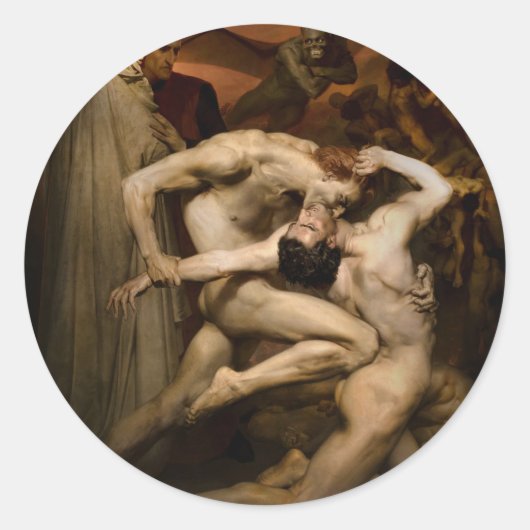 Vivid Retro - Dante en Virgil Ronde Sticker (Voorkant)