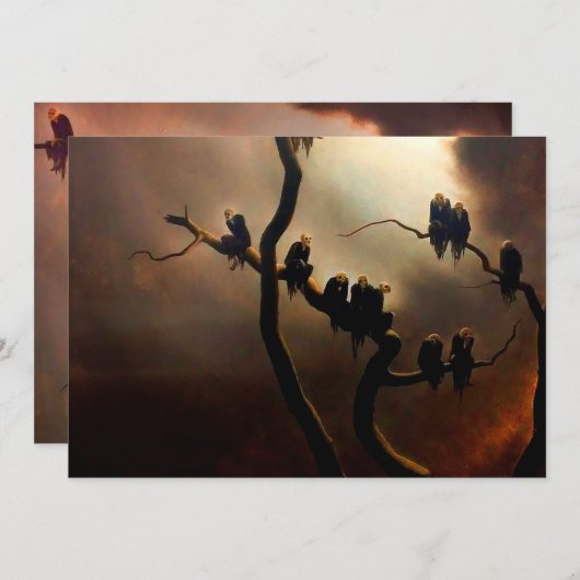 Vivid Retro - Ghosts in a Tree Kaart (Voorkant / Achterkant)