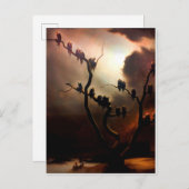 Vivid Retro - Ghosts in een boom Uitnodiging Briefkaart (Voorkant / Achterkant)