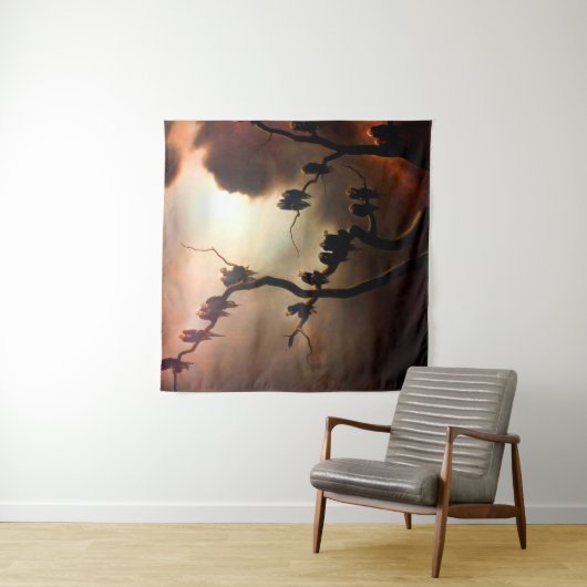 Vivid Retro - Ghosts in een boom Wandkleed (In situ)