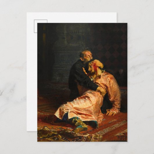Vivid Retro - Ivan the Terrible and His Son Ivan Uitnodiging Briefkaart (Voorkant / Achterkant)